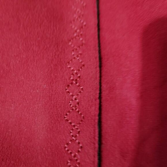 Alfred Dunner Red Microsuede Lightweight Jacket - Picture 3 of 6
